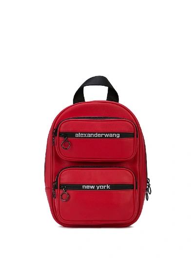 Alexander Wang Attica Soft Leather Medium Backpack In Red