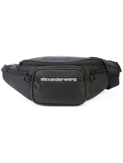 Alexander Wang Attica Logo Leather Belt Bag - Black