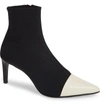 Rag & Bone Beha Stretch Cap-toe Booties In Black/ White