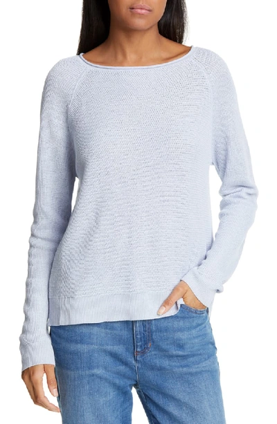 Eileen Fisher Organic Linen & Cotton Sweater In India Sky