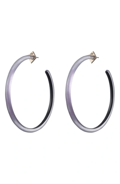 Alexis Bittar Large Skinny Hoop Earrings In Mulberry