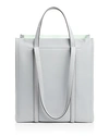 Marc Jacobs Tag Large Leather Tote 31 In Rock Gray