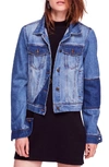 Free People Rumors Denim Jacket In Indigo Blue In Navy