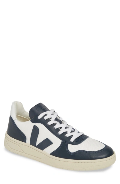 Veja V-10 Sneaker In Extra White/nautico