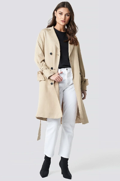 Na-kd Belted Trench Coat Beige