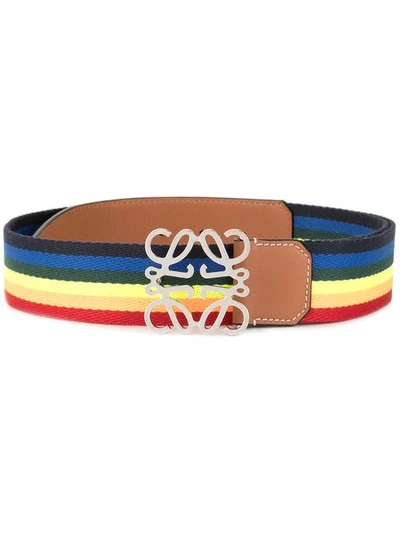 Loewe Striped Belt In Multicolour