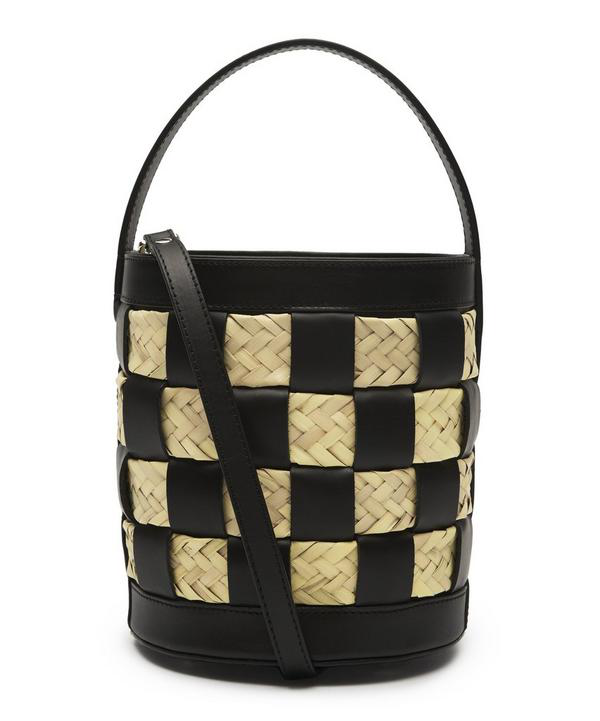 Hereu Galleda Woven Leather Bucket Bag In Black | ModeSens