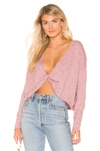 Lovers & Friends Spring Sweater In Heather Pink