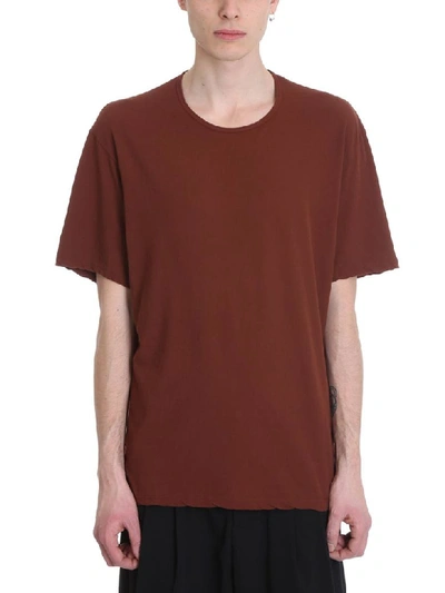 Attachment Bordeaux Cotton T-shirt In Red