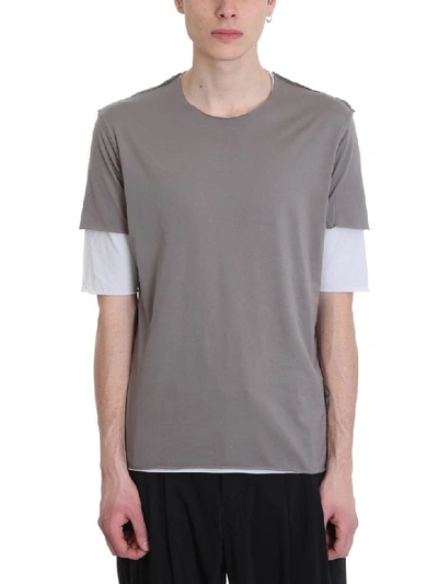 Attachment Double Cotton T-shirt In Taupe
