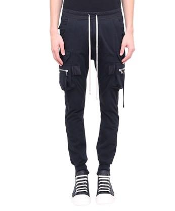 Rick Owens Back Jersey Cotton Cargo Joggers In Nero | ModeSens