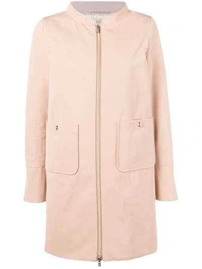 Herno Simple Raincoat In Pink