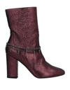 Pinko Ankle Boots In Red