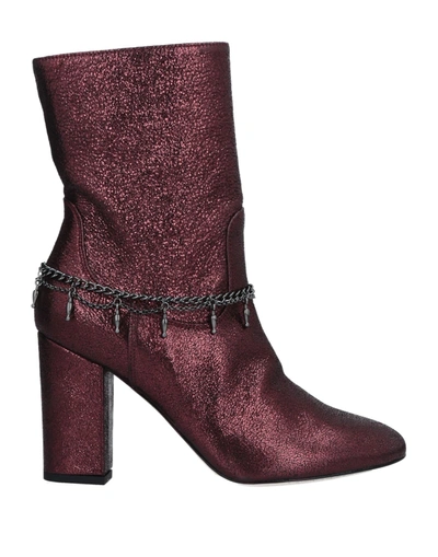 Pinko Ankle Boots In Red