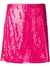 Alberta Ferretti Fuchsia Sequin Skirt In Pink