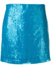 Alberta Ferretti Blue Sequin Skirt