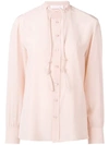 Chloé Knotted Tie Neck Shirt In Pink