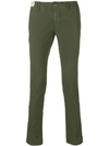 Incotex Classic Chinos In Green