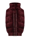 Stella Mccartney Synthetic Down Jackets In Maroon