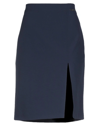 Twinset Knee Length Skirt In Blue