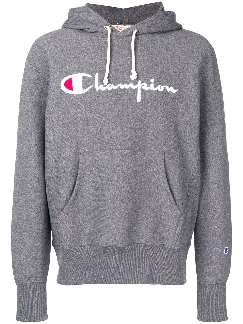 Champion Embroidered Logo Hoodie - Grey | ModeSens