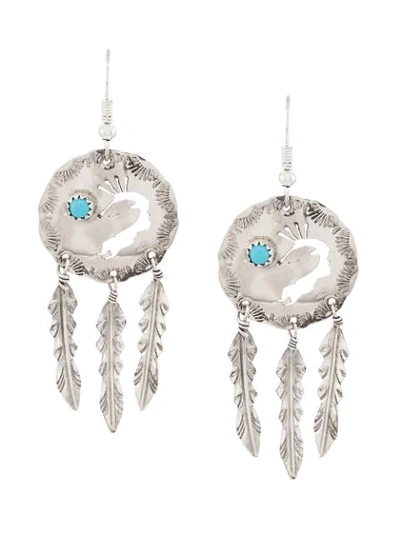 Jessie Western Pendant Earrings In Silver