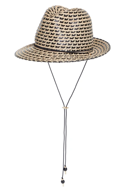 Gigi Burris Millinery Pacific Straw Hat In Natural/ Black