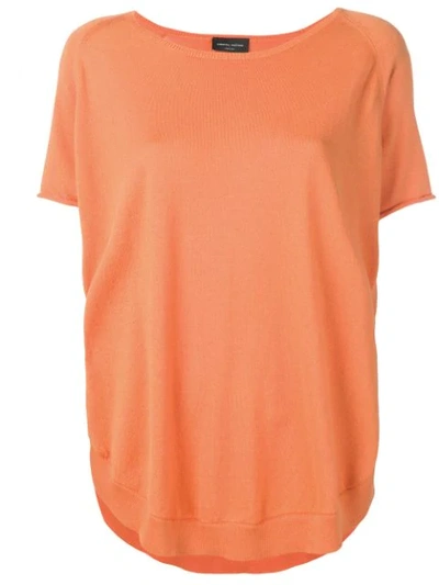 Roberto Collina Classic T-shirt In Orange