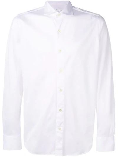 Finamore 1925 Napoli Pointed Collar Shirt In White