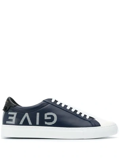 Givenchy Logo Print Sneakers In Blue