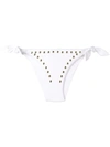 Moschino Studded Bikini Bottoms In White