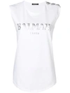 Balmain Embellished Buttons Top In Bianco