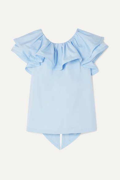 short sleeve ruffle blouse