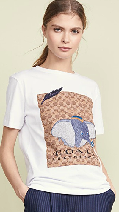 Disney x COACH ダンボTシャツ COACH コーチ ディズニー ダンボ コラボ Tシャツ グレー ユニ