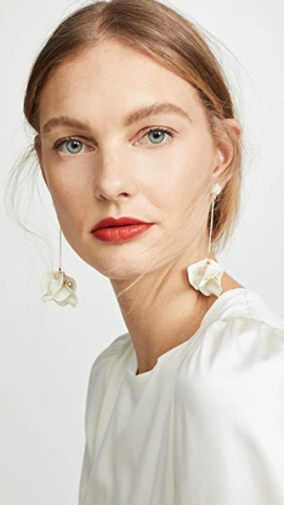 Shashi Petunia Earrings In White