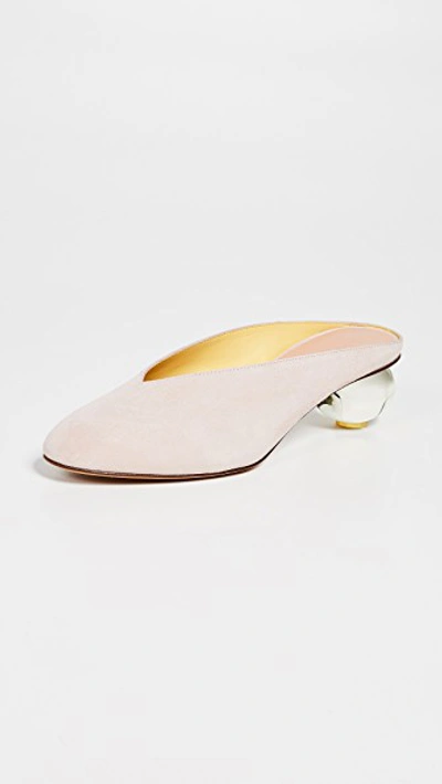 Gray Matters Egg Mules In Rosa/limone