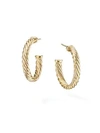 David Yurman Cable Spira 18k Yellow Gold Small Hoops