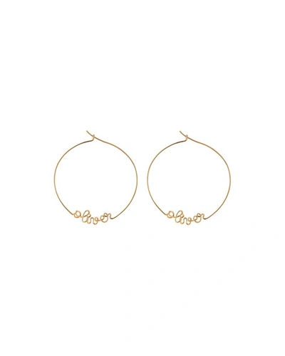 Atelier Paulin Personalized Gold-filled Hoop Earrings, 6-10 Letters