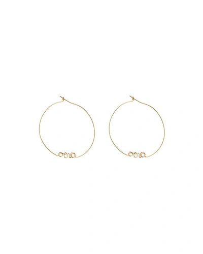 Atelier Paulin Personalized Gold-filled Hoop Earrings, 1-5 Letters