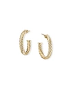 David Yurman Women's Cablespira Hoop Earrings In 18k Yellow Gold