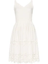 Dolce & Gabbana Abito Embroidered Sleeveless Dress In White