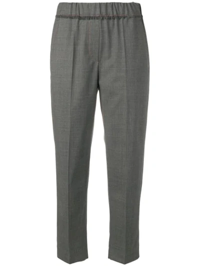 Brunello Cucinelli Cropped Tailored Trousers In Grey