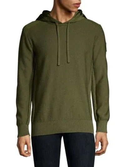 Canada Goose Ashcroft Wool Hoodie In Dark Sage