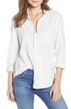 Frank & Eileen Tee Lab Eileen Jersey Button Front Shirt In Dirty White