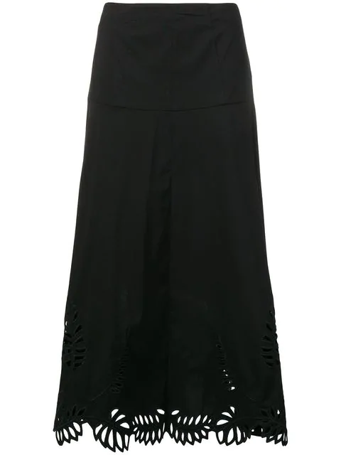 Steffen Schraut Embellished Hem Midi Skirt In Black | ModeSens
