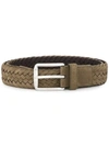 Tod's Adjustable Woven Belt In Green