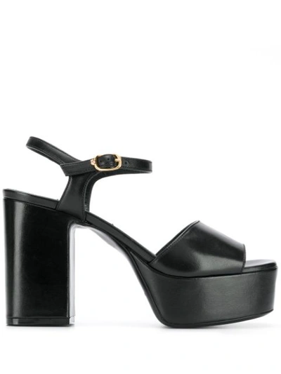 L'autre Chose Block Heel Platform Sandals In Black