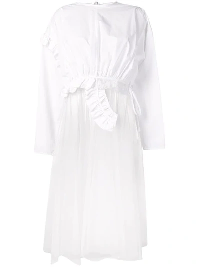 Act N°1 Panelled Long Tunic In White