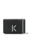 Kenzo Chain Logo Bag In Black
