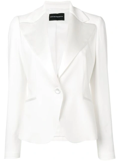 Emporio Armani Tailored Blazer Jacket In White